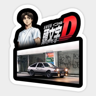 takumi initial d - street night picture Sticker